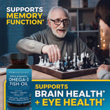 Viva Naturals Omega-3 Fish Oil softgel bottle with measuring spoon