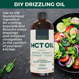 Viva Naturals Organic MCT Oil 959g packaging on a wooden table