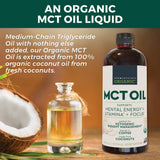 Viva Naturals Organic MCT Oil 959g pouring into a smoothie