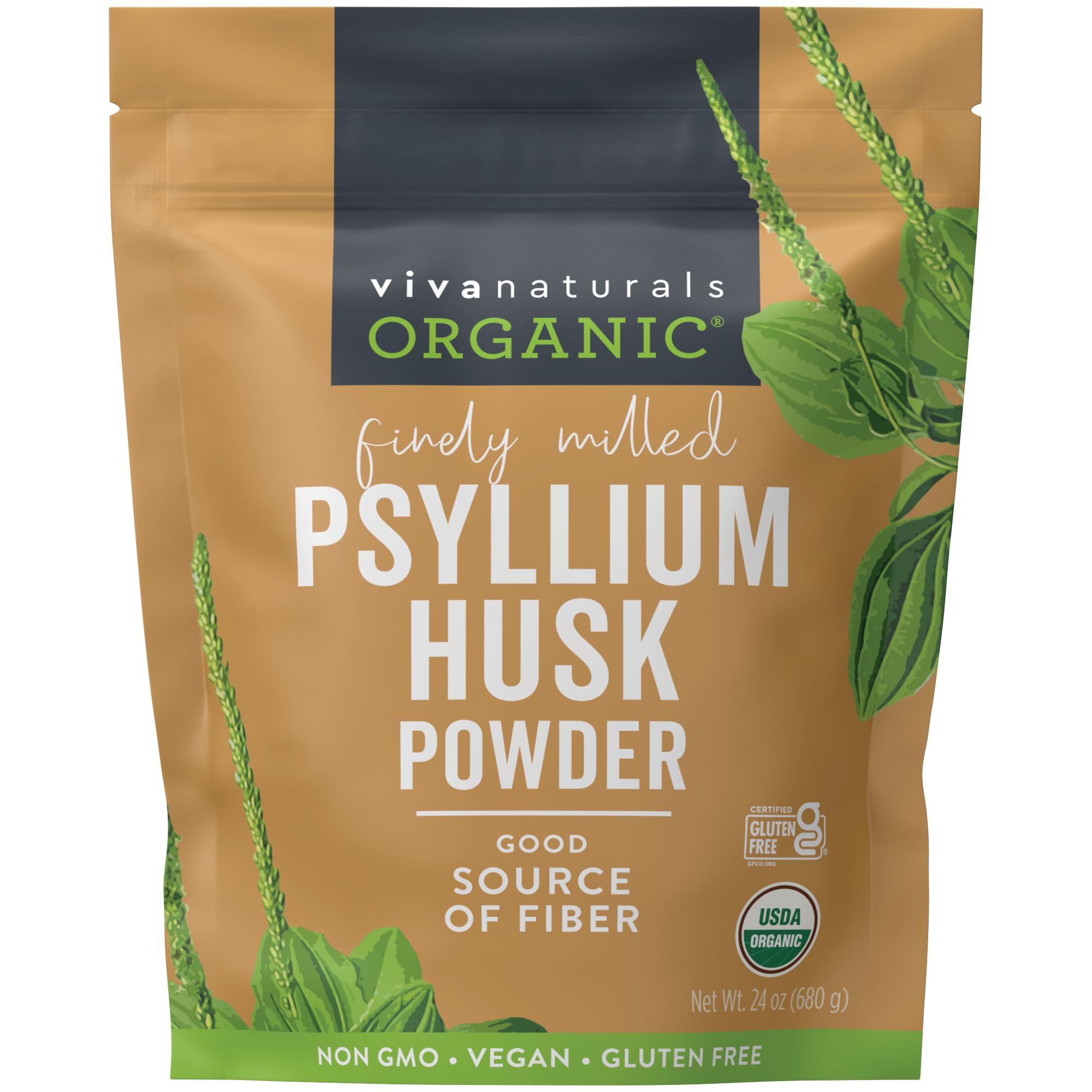 Viva Naturals Psyllium Husk Powder 680g front view