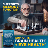 Viva Naturals Triple Strength Omega-3 Fish Oil 2500mg softgel on a table