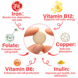 VivaElixir Iron Supplement for Dogs chewable tablet with a dog in the background