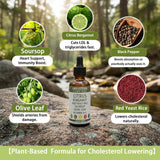 VivaMelhor Red Yeast Rice Citrus Bergamot Drops in a glass of water