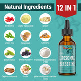 Vivaravida Berberine Drops 3000mg side view showing dropper