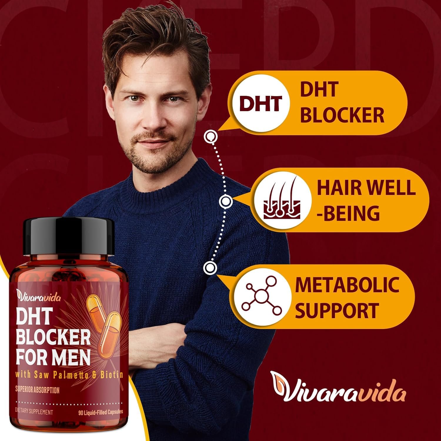 Vivaravida Saw Palmetto Liquid Capsules with a measuring spoon