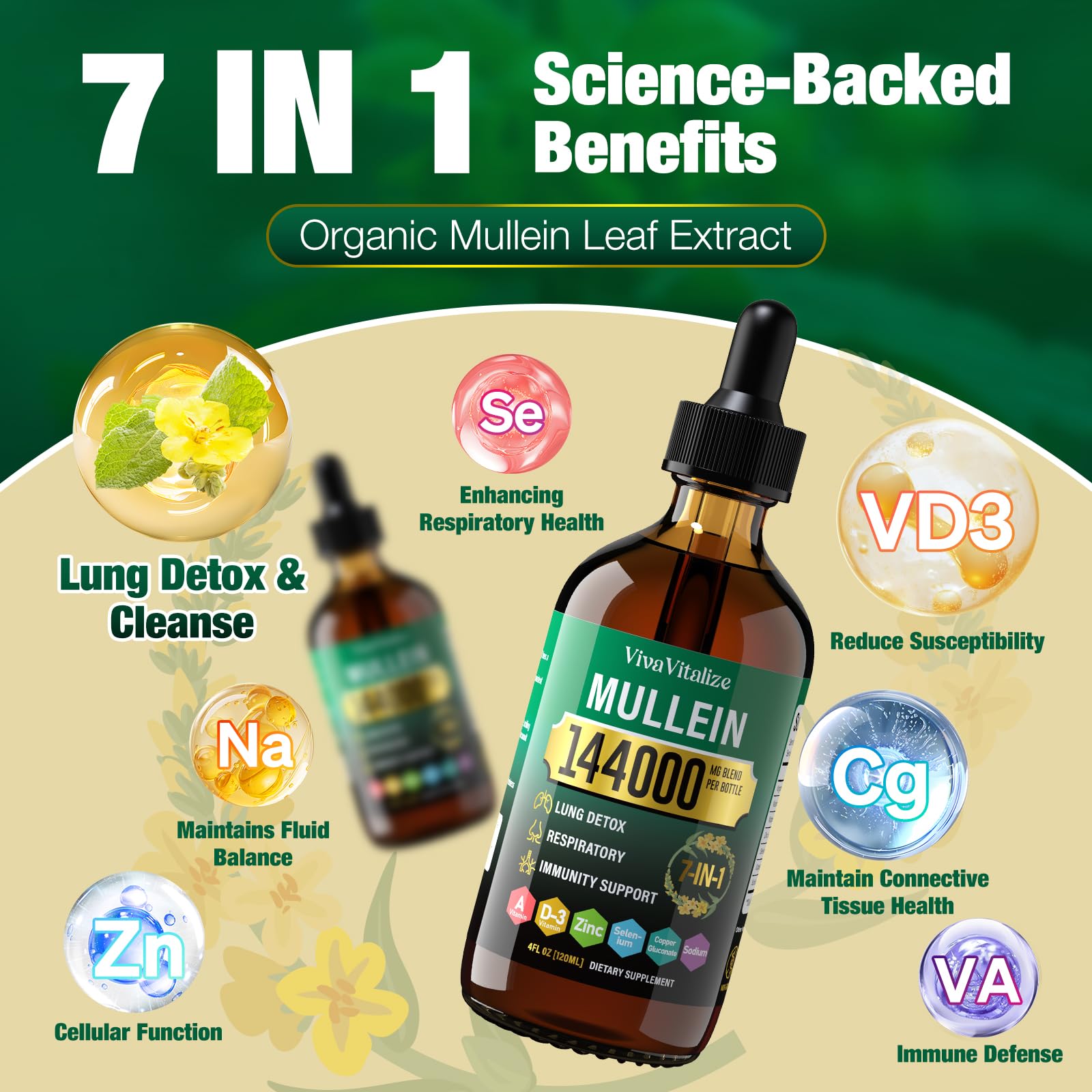 VivaVitalize Mullein Drops label close-up