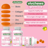 vivchews Biotin Gummies close-up of zesty citrus flavour