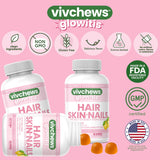 vivchews Biotin Gummies side view showing gummy texture