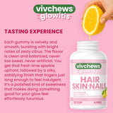 vivchews Biotin Gummies with a measuring spoon for serving
