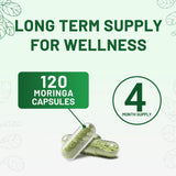 vivcmin Moringa Capsules packaging back view
