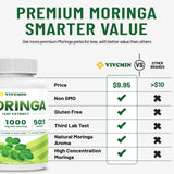 vivcmin Moringa Capsules with a close-up of capsules