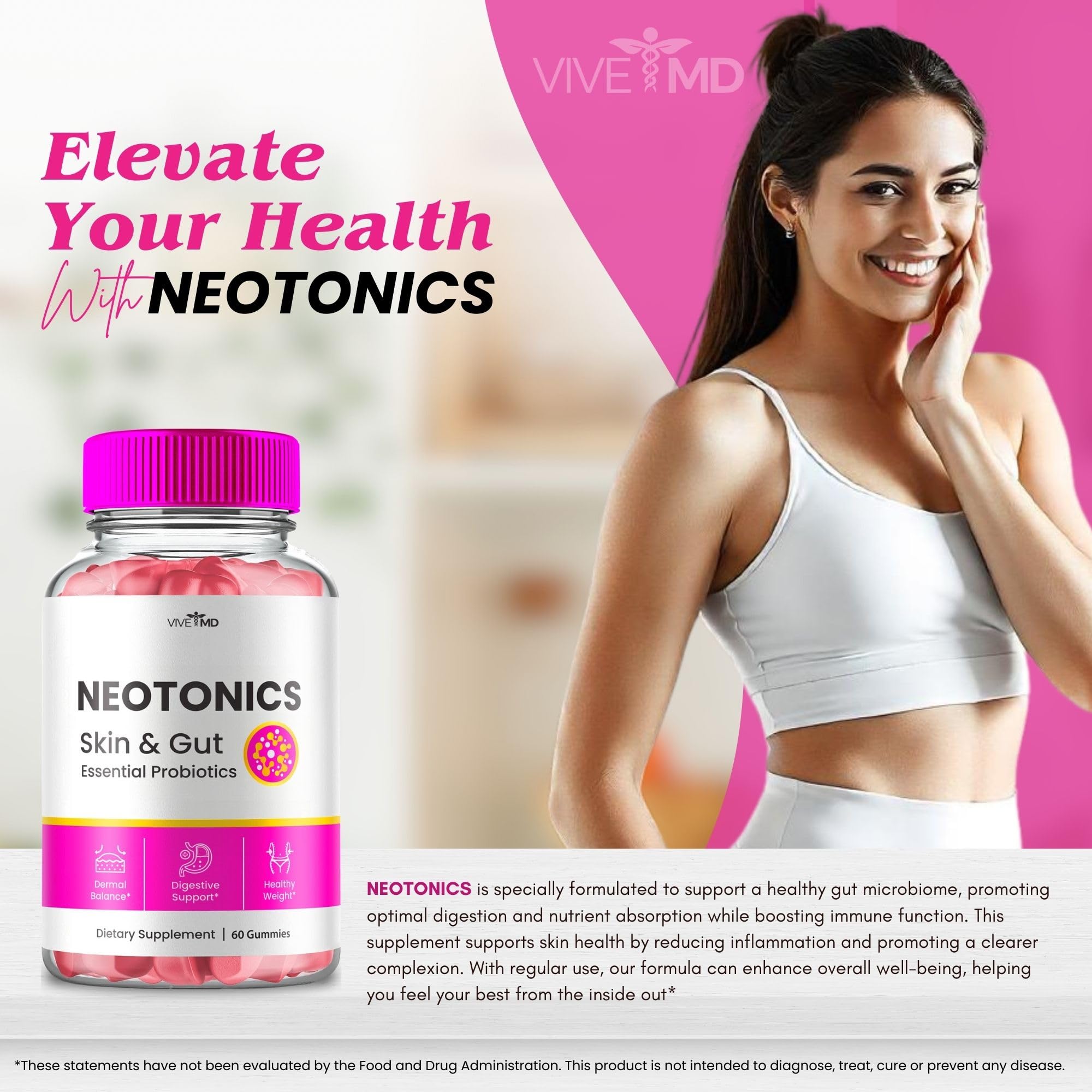 VIVE MD Blended Vitamin & Mineral Supplement back view
