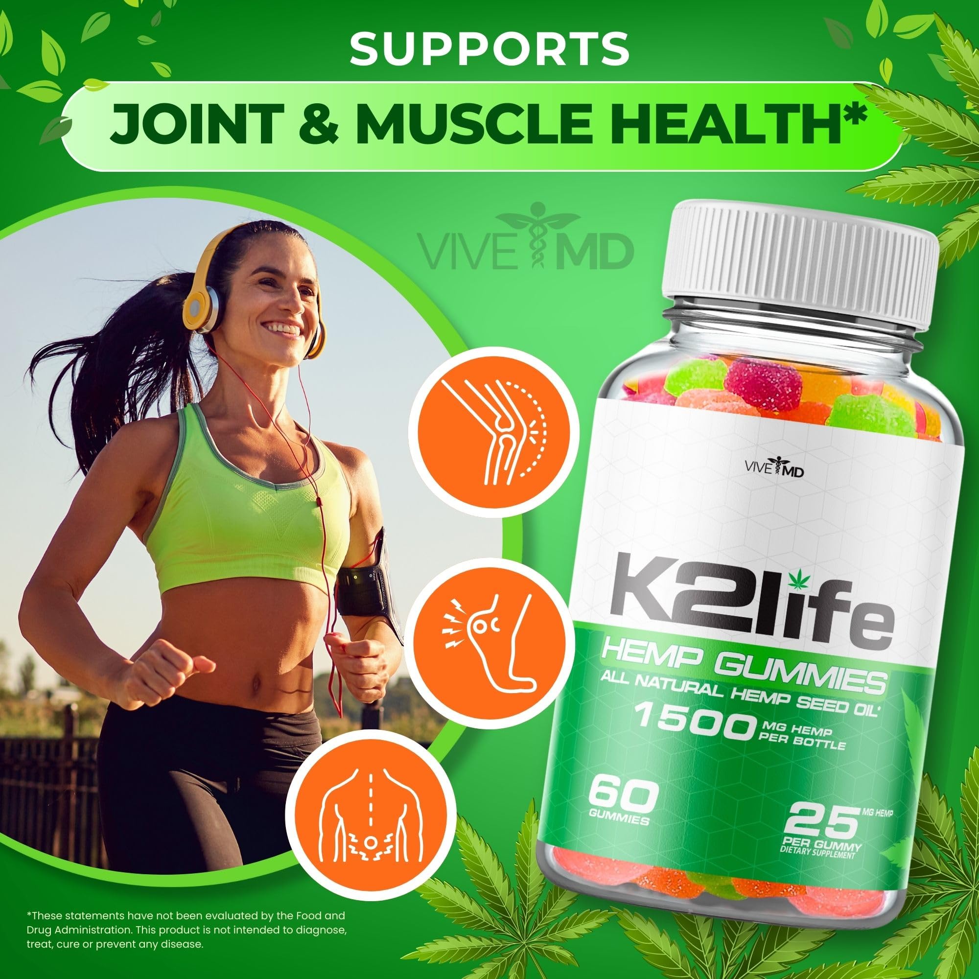 VIVE MD Omega 3-6-9 Supplement capsules on a wooden table