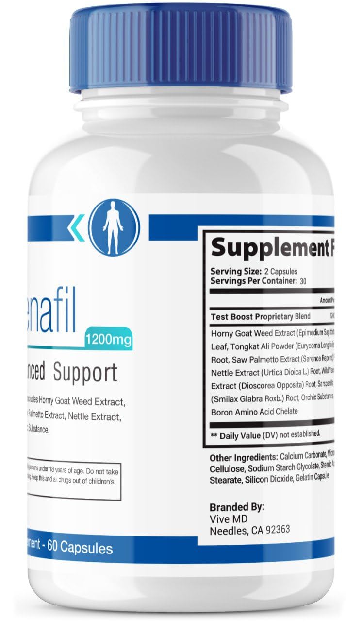 VIVE MD Saw Palmetto Supplement bottle with capsules