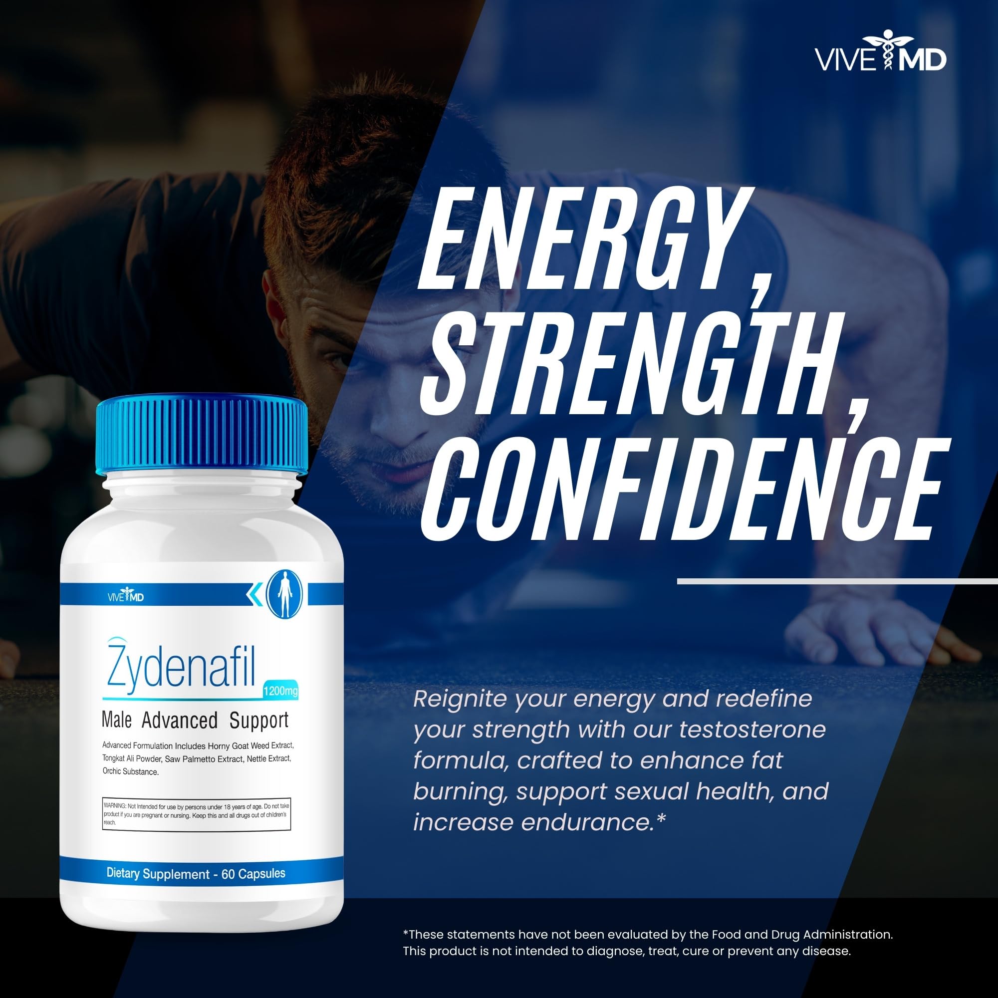 VIVE MD Saw Palmetto Supplement packaging details