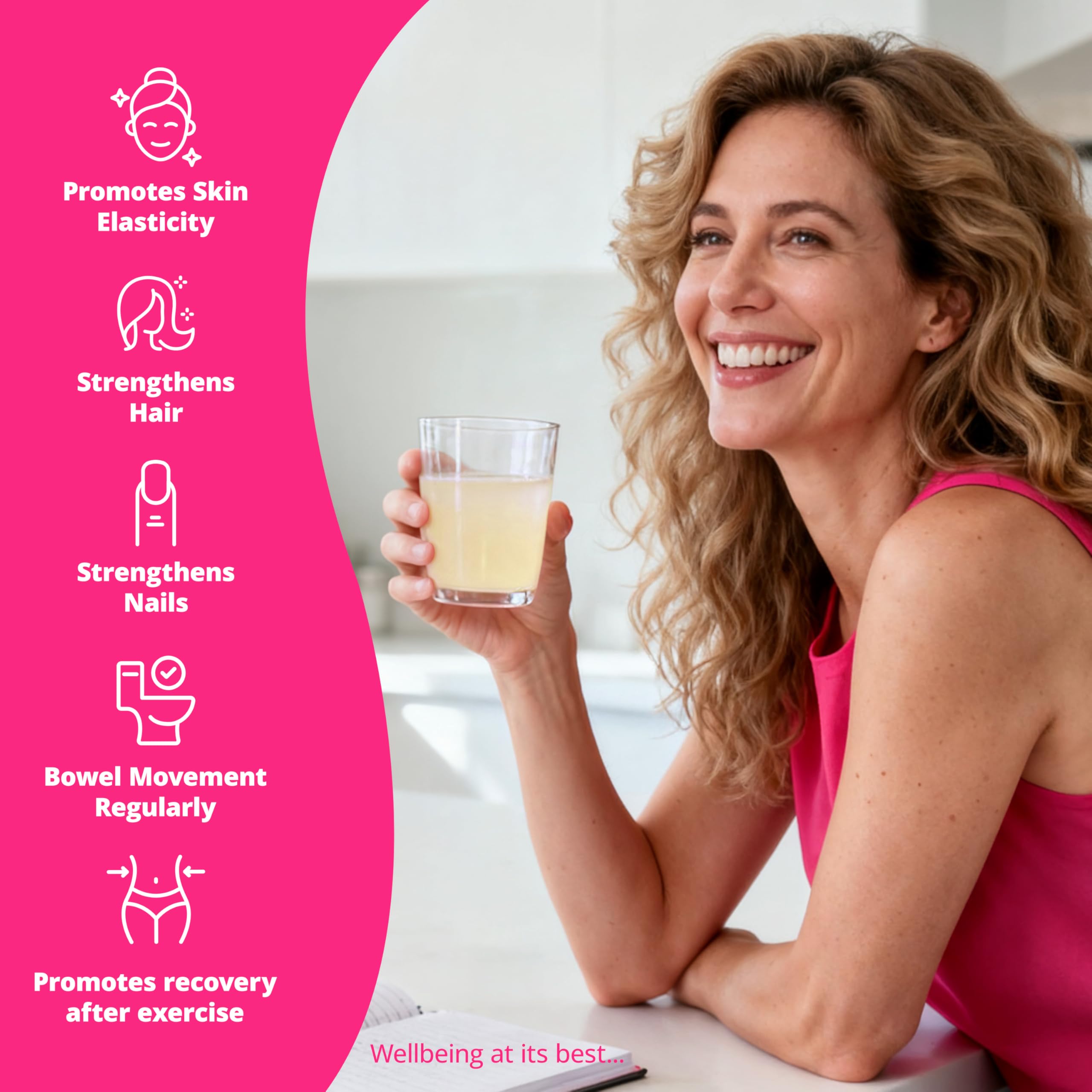 VIVI Youth Collagen Peptides Powder lifestyle scene with fitness gear