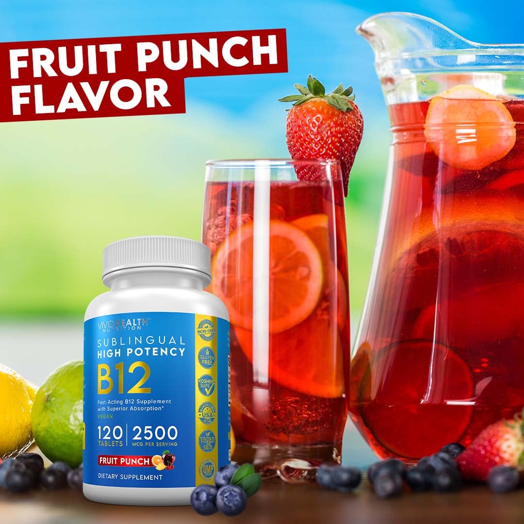 Vivid Health Nutrition B12 Sublingual ingredients list