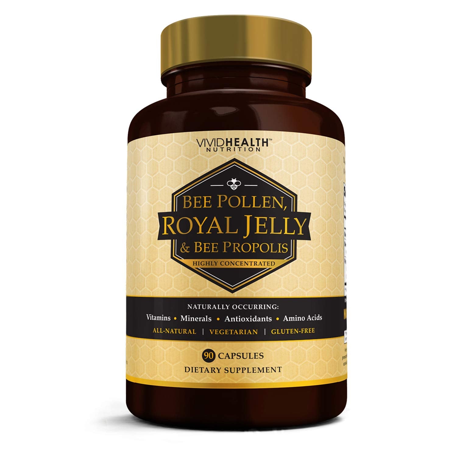 Vivid Health Nutrition Royal Jelly Supplement front view