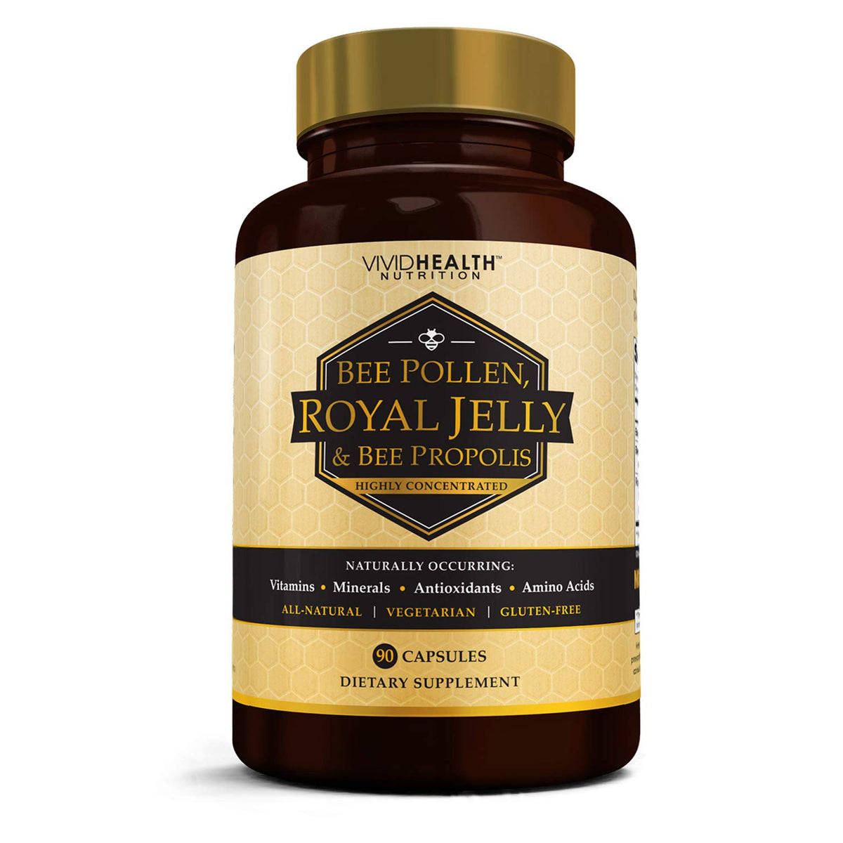Vivid Health Nutrition Royal Jelly Supplement front view
