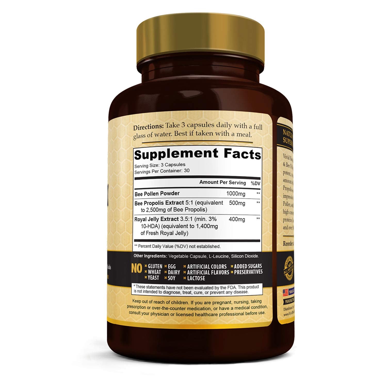 Vivid Health Nutrition Royal Jelly Supplement packaging