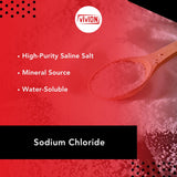 Vivion Sodium Chloride USP Grade 1kg packaging side view