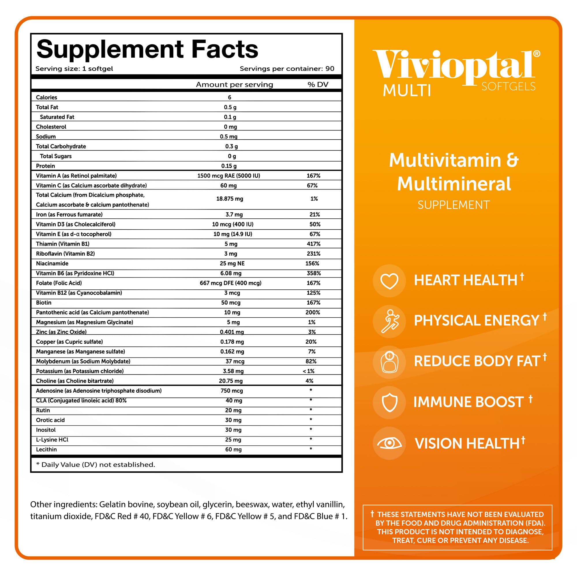 Vivioptal Vitamins Multivitamin Softgels close-up of softgel