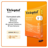 Vivioptal Vitamins Multivitamin Softgels displayed on a table