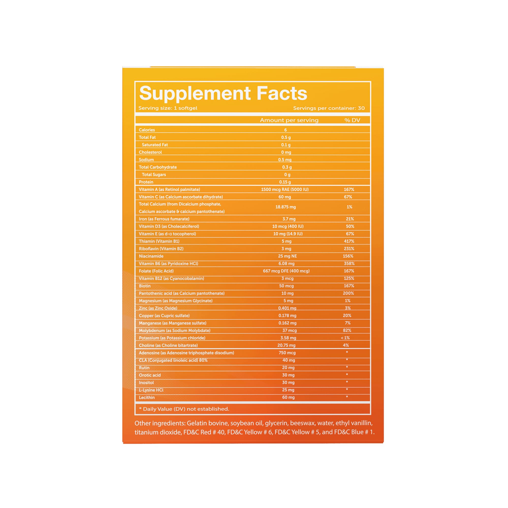 Vivioptal Vitamins Multivitamin Softgels packaging with label