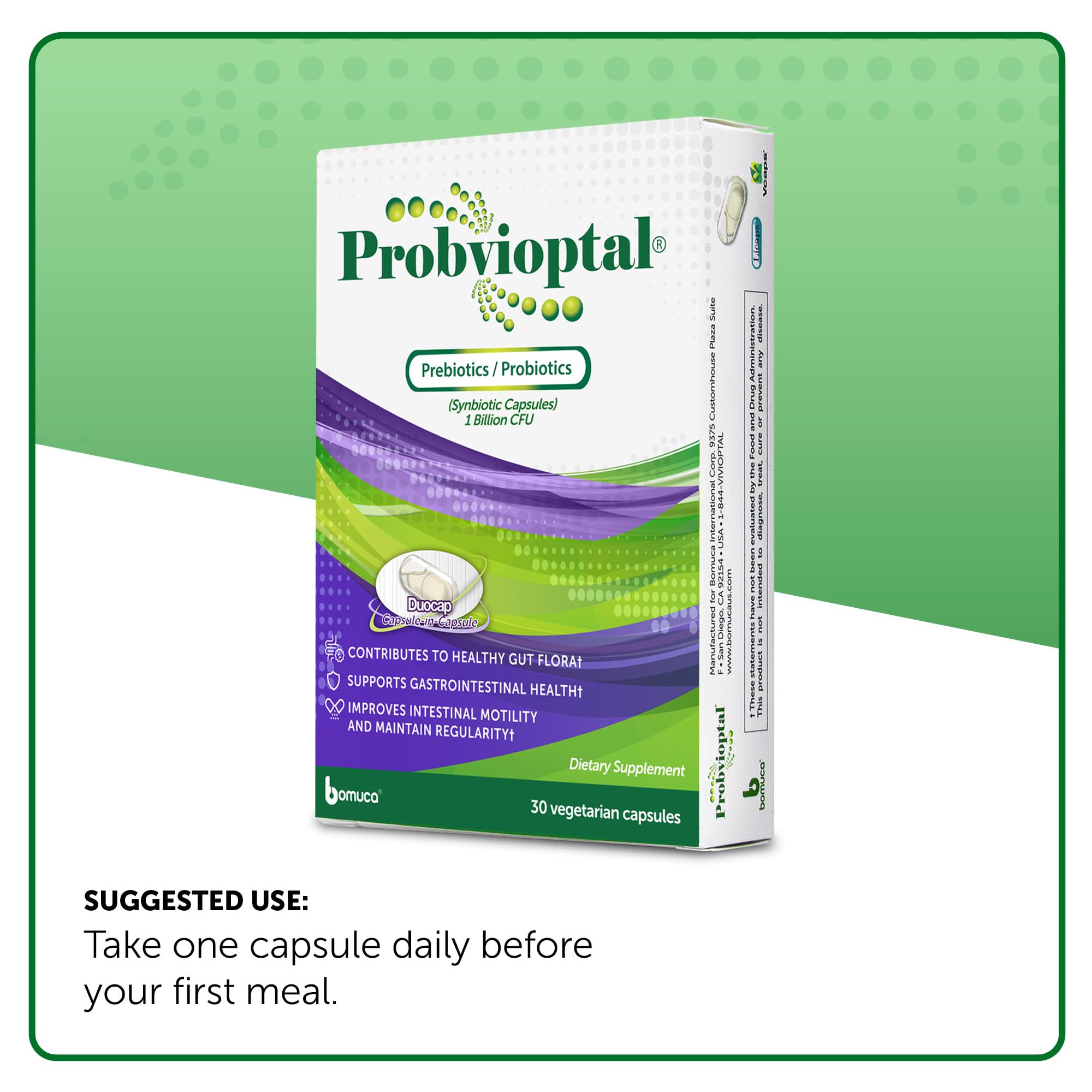 Vivioptal Vitamins Prebiotic + Probiotic Capsules close-up of capsules