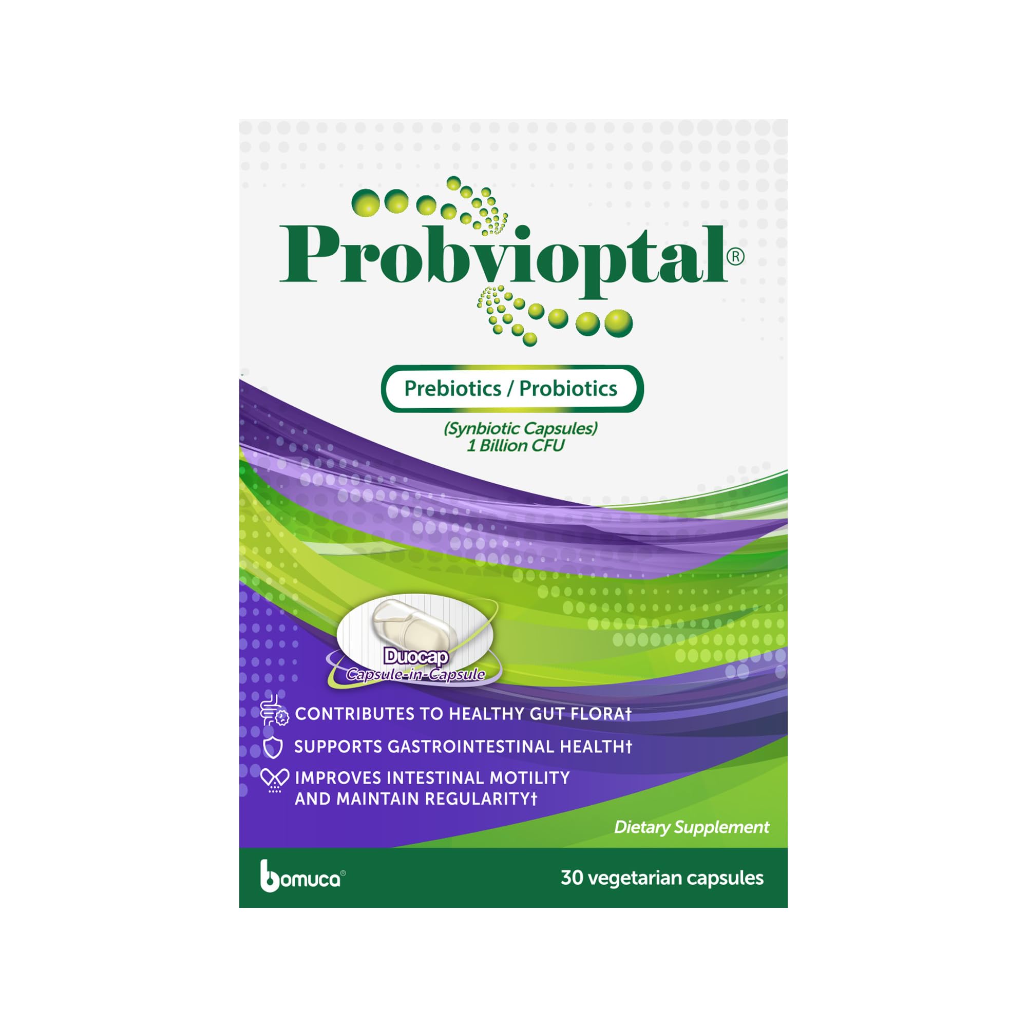 Vivioptal Vitamins Prebiotic + Probiotic Capsules side view