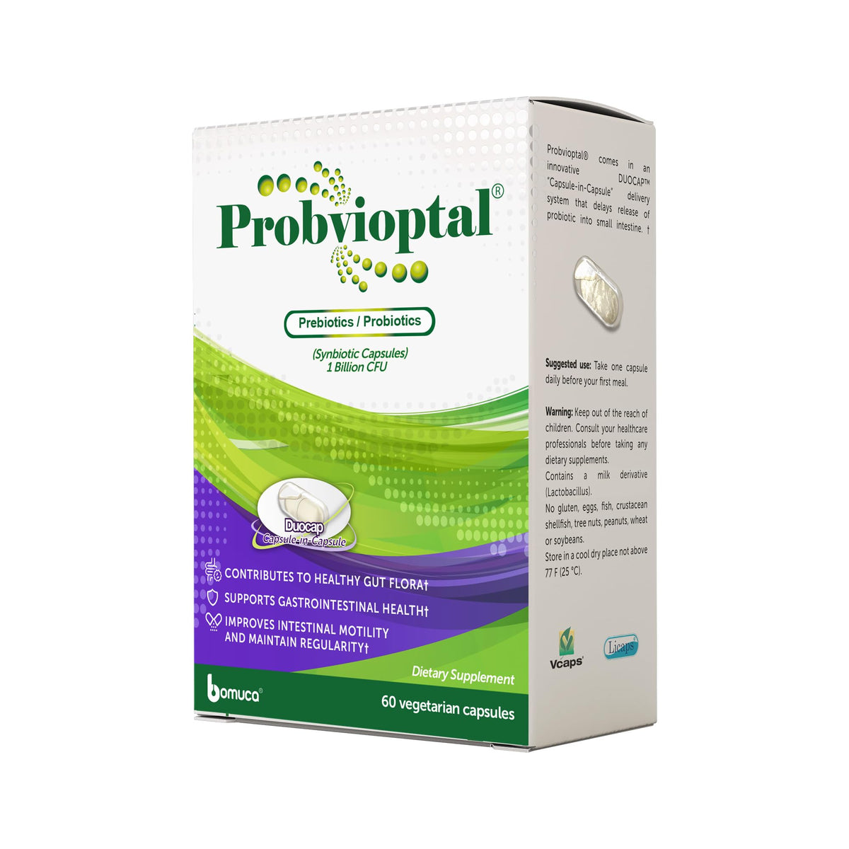 Vivioptal Vitamins Probiotic Acidophilus 30 Capsules front view