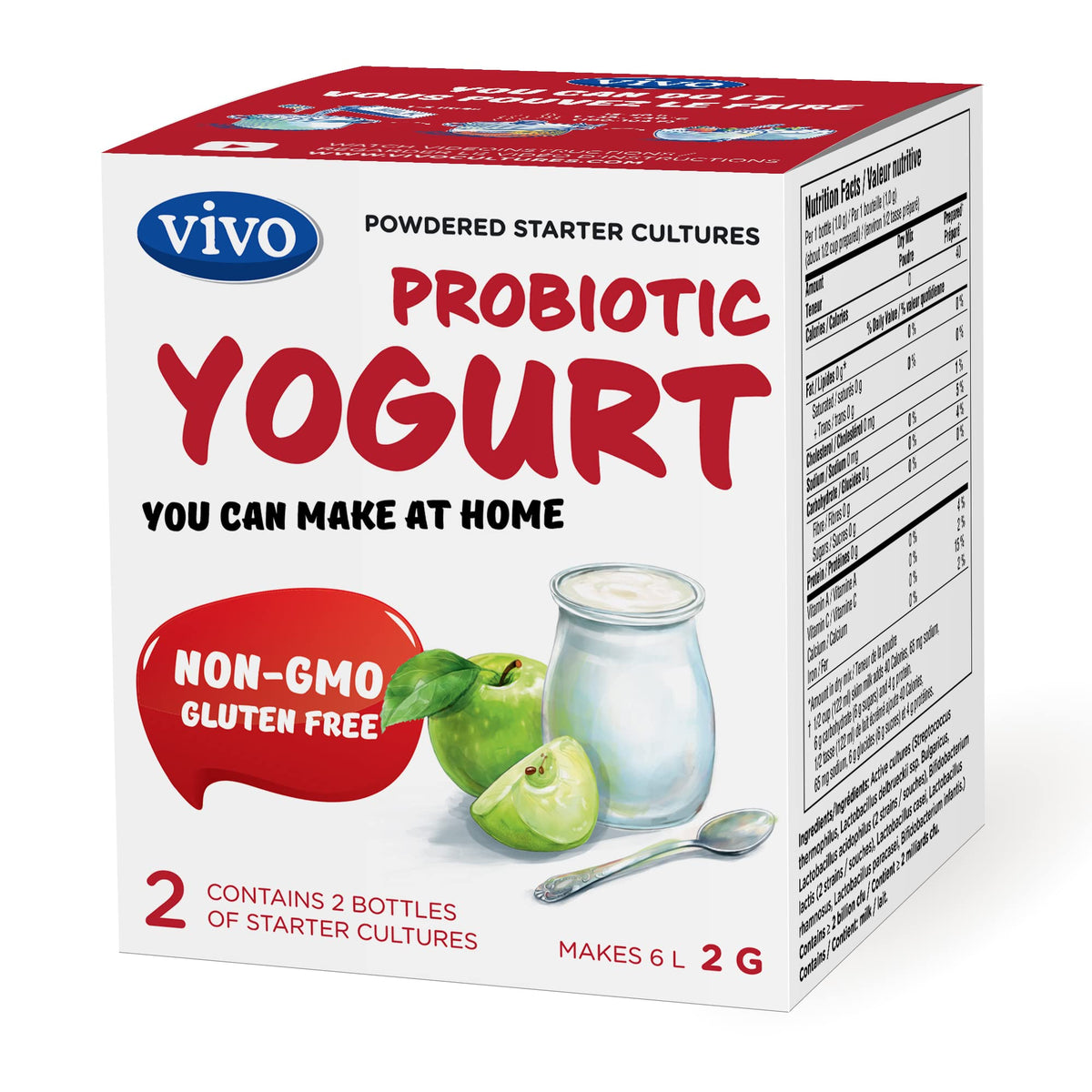 VIVO Probiotic Yogurt Starter 191g front view