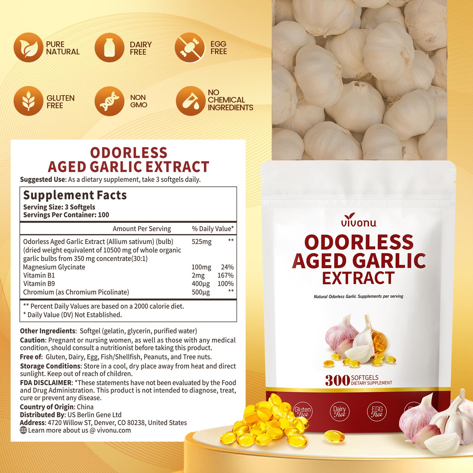 VivoNu Aged Garlic Extract Softgels lifestyle image