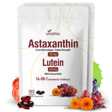 VivoNu Astaxanthin & Lutein 180 Softgels front view