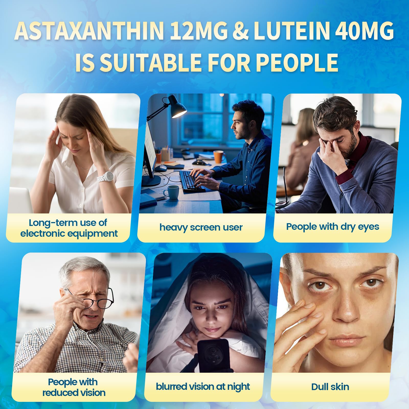 VivoNu Astaxanthin & Lutein softgels on a table