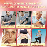 VivoNu Cayenne Pepper Drops with fresh cayenne peppers