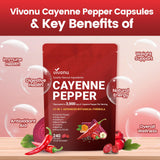 VivoNu Cayenne Pepper Softgels in a hand for size reference
