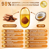 VivoNu Ceylon Cinnamon Supplement softgels close-up