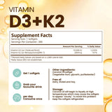 VivoNu Double Strength Vitamin D3 + K2 softgels in hand