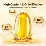 VivoNu Double Strength Vitamin D3 + K2 softgels side view