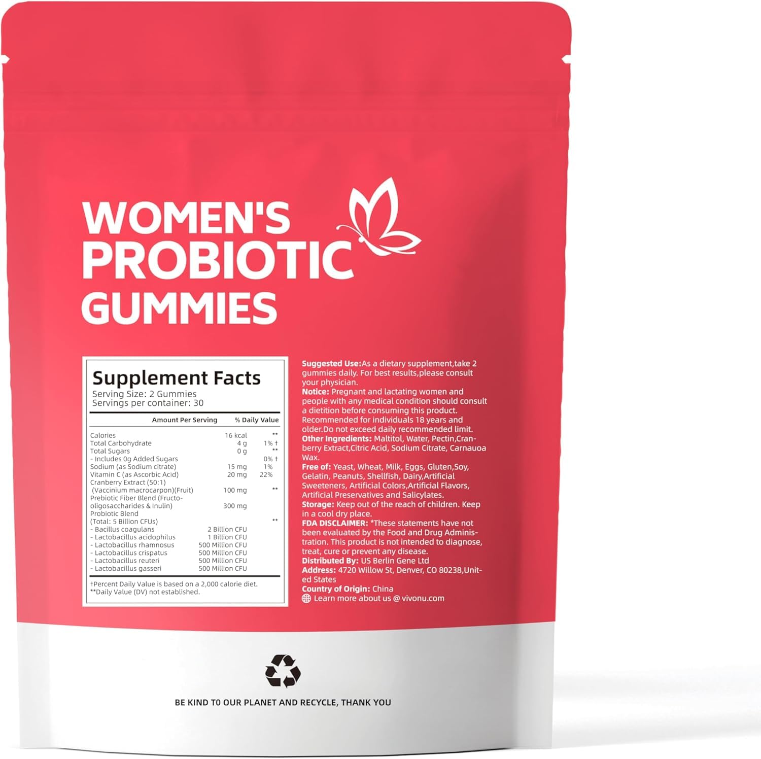 VivoNu Feminine Balance Gummies displayed with other supplements