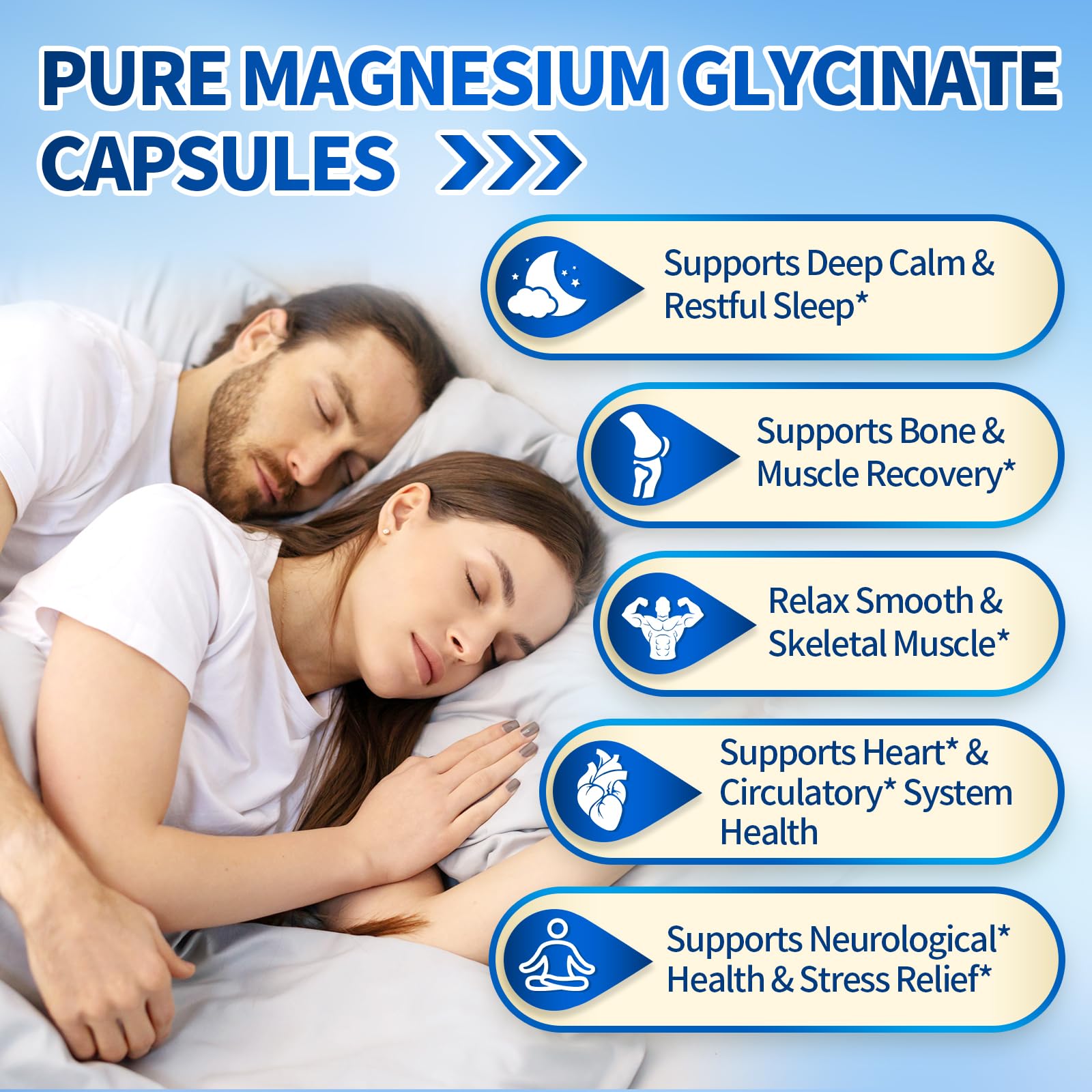 VivoNu Magnesium Glycinate 500mg 240 capsules side view