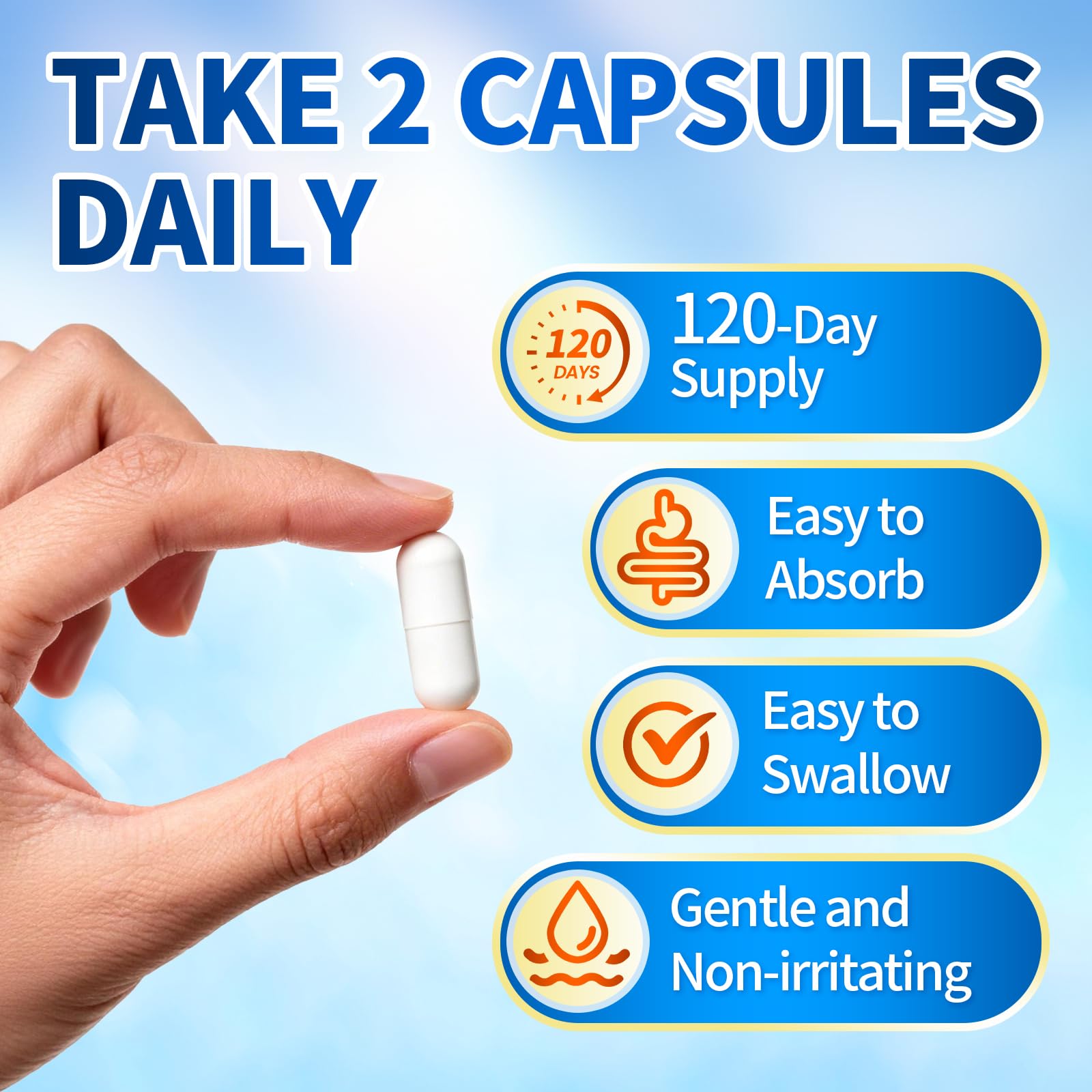 VivoNu Magnesium Glycinate 500mg capsules with fresh herbs