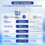 VivoNu Magnesium Supplement 1000mg bottle on a wooden table
