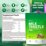 VivoNu Milk Thistle Supplement 3000mg softgels on a wooden table