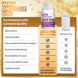 VivoNu NMN Supplement 1000mg Liposomal with a glass of water