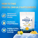 VivoNu Omega-3 Fish Oil Supplement with fresh lemon