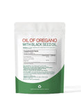 VivoNu Oregano Oil Capsules displayed with herbs