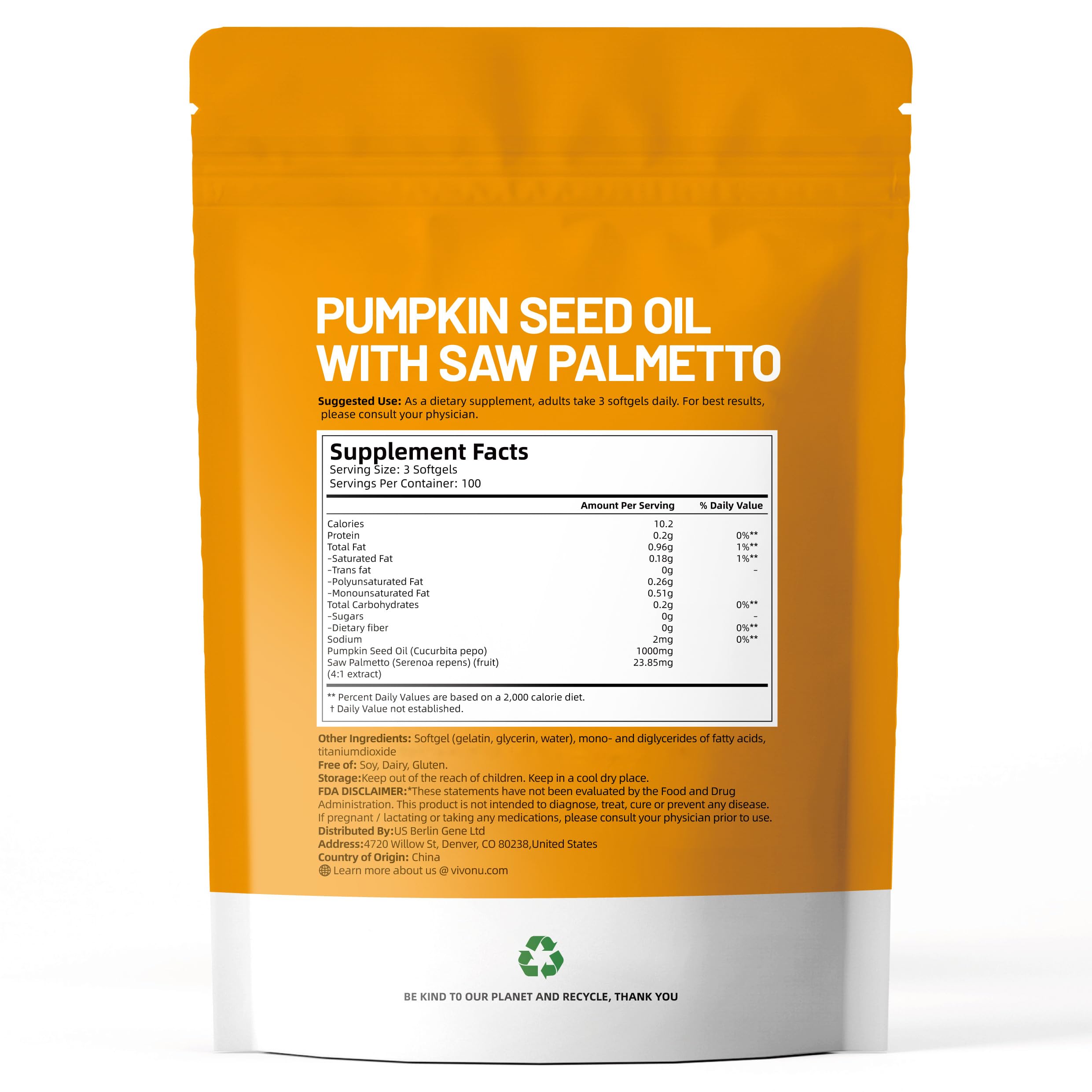 VivoNu Pumpkin Seed Oil Softgels lifestyle shot