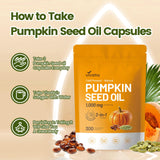 VivoNu Pumpkin Seed Oil Softgels on a wooden table
